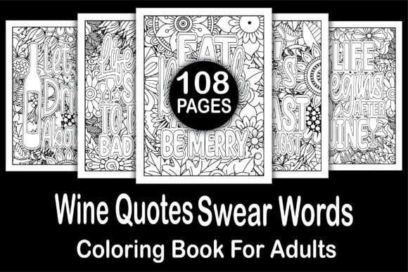 108 Wine Quotes Coloring Books - KDP