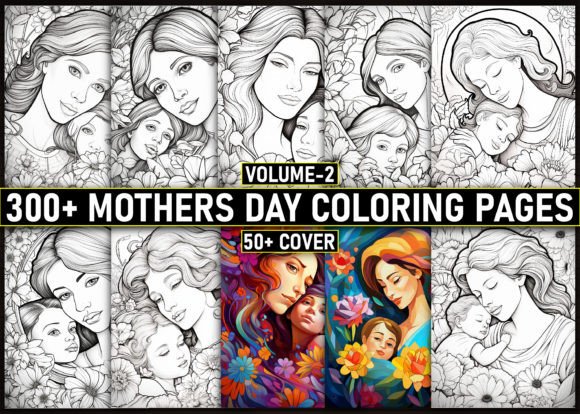 300 Mothers Day Coloring Pages for KDP