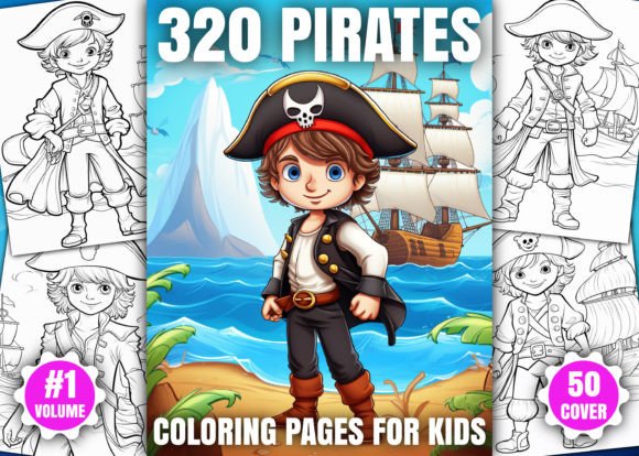 320 Pirate Coloring Pages for Kids - KDP