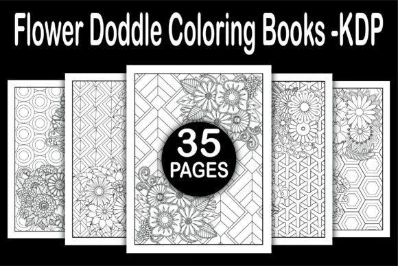 35 Flower DooDooddle Coloring Books -KDP