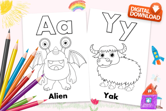 Alphabet Coloring Book for Kids KDP