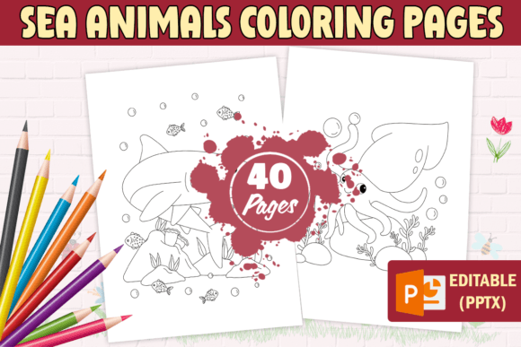 Sea Animals Coloring Pages for Kids KDP